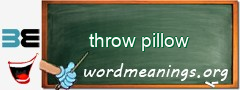 WordMeaning blackboard for throw pillow